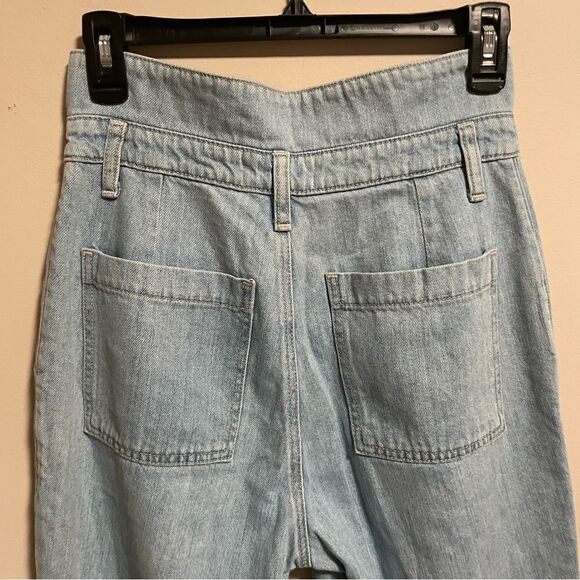 Reformation Cinch Paperbag Straight Leg Jeans- Size 25 - Picture 7 of 11